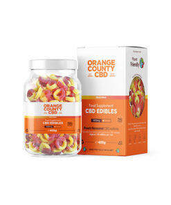 Orange County CBD 1600mg CBD Fizzy Peach Rings - Large Tub