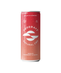 12 x Goodrays 30mg CBD Raspberry & Guava Seltzer 250ml